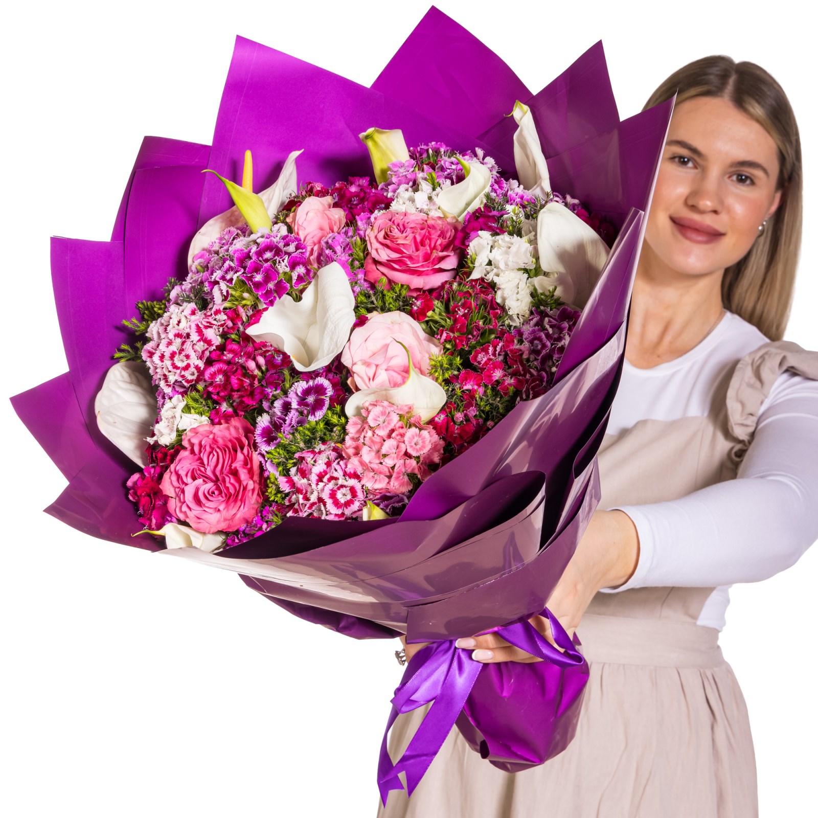 Rosy Charm Pembe Çiçek Buketi