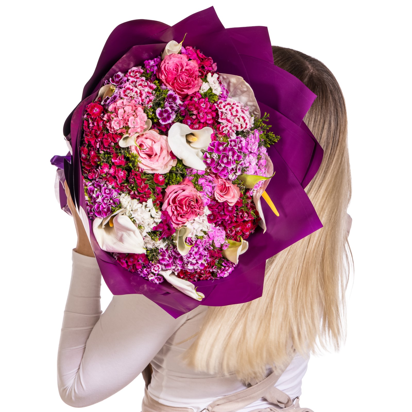 Rosy Charm Pembe Çiçek Buketi