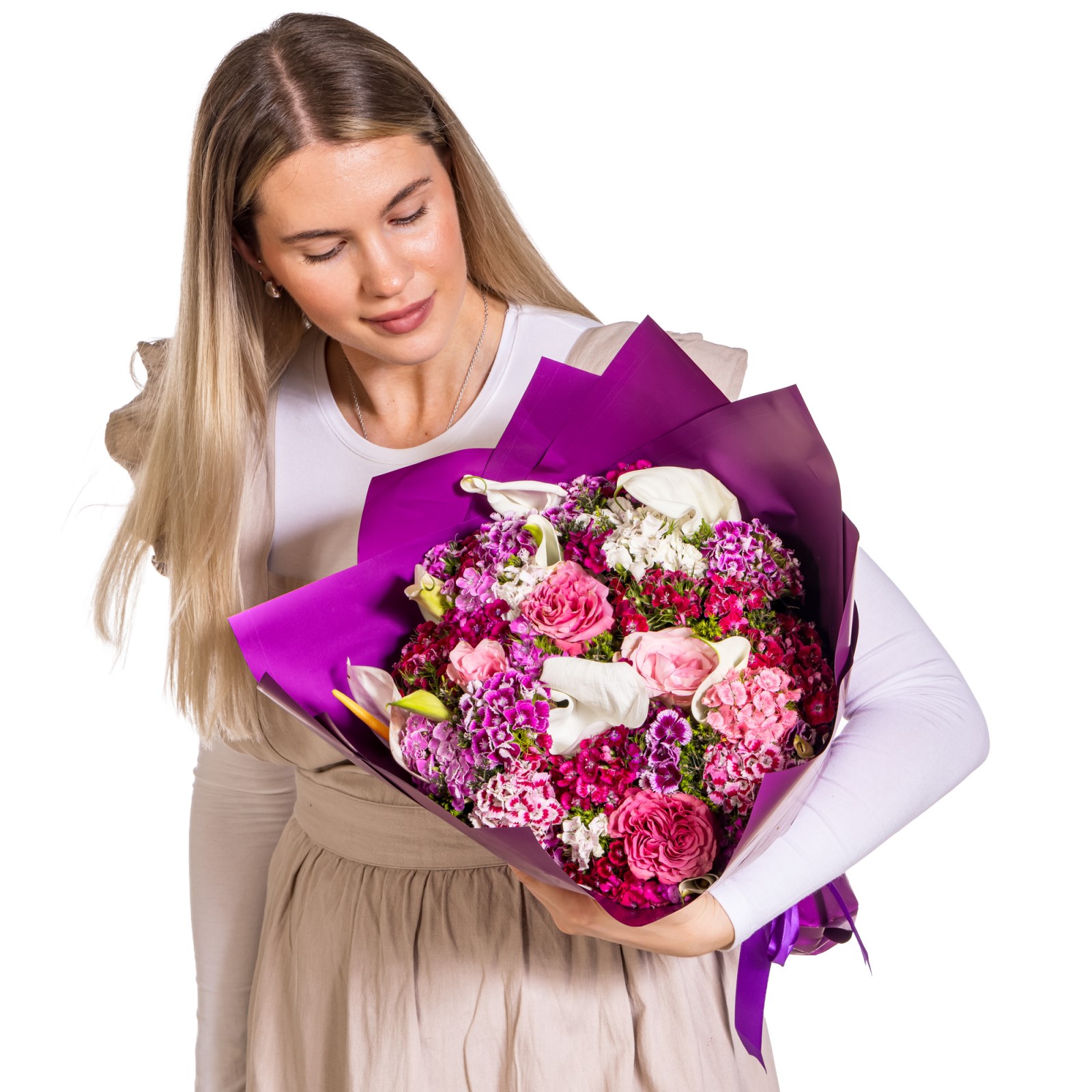 Rosy Charm Pembe Çiçek Buketi