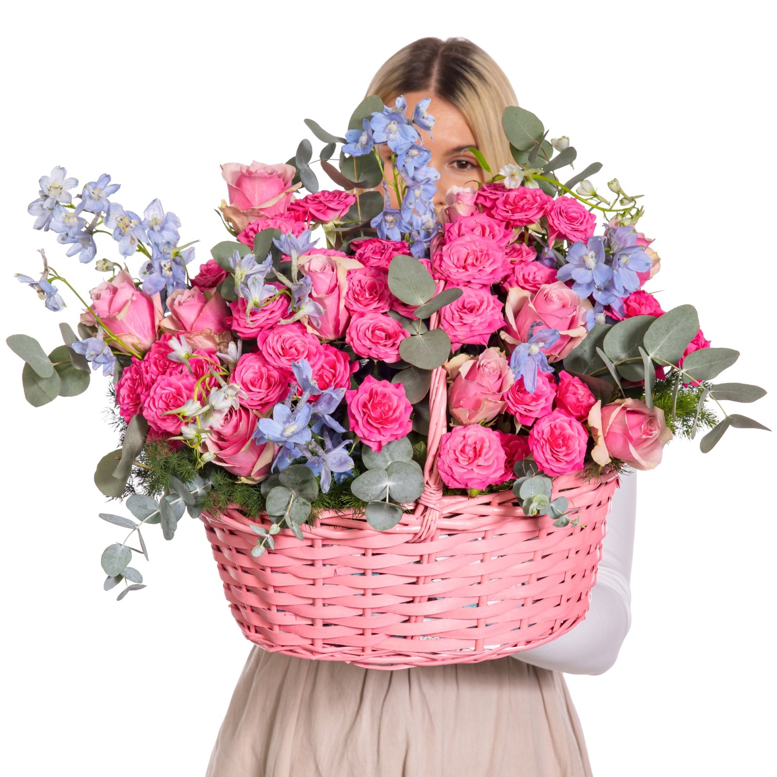 Pembe Düşler Gül Sepeti